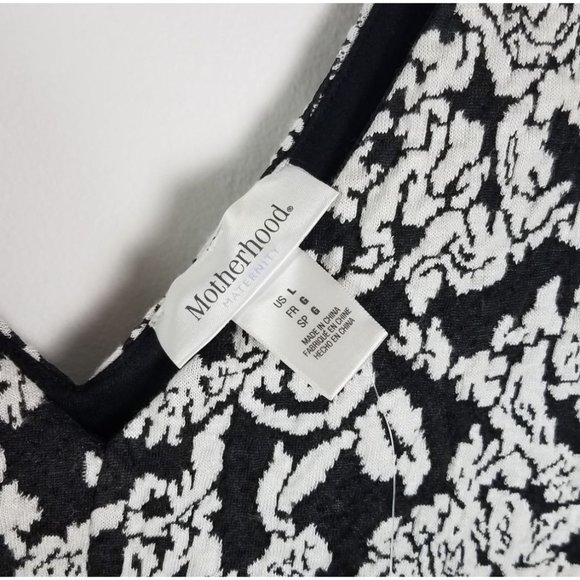 Motherhood Maternity Sz. L Black & White Tank Babydoll Style Dress NWT - Picture 2 of 6